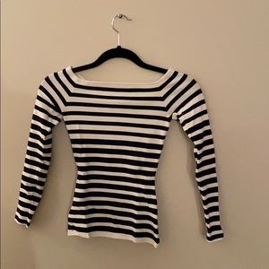 Off the shoulder striped top